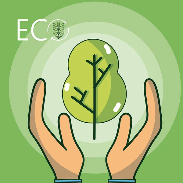 Conceito de ambiente ecológico — Vetor de Stock