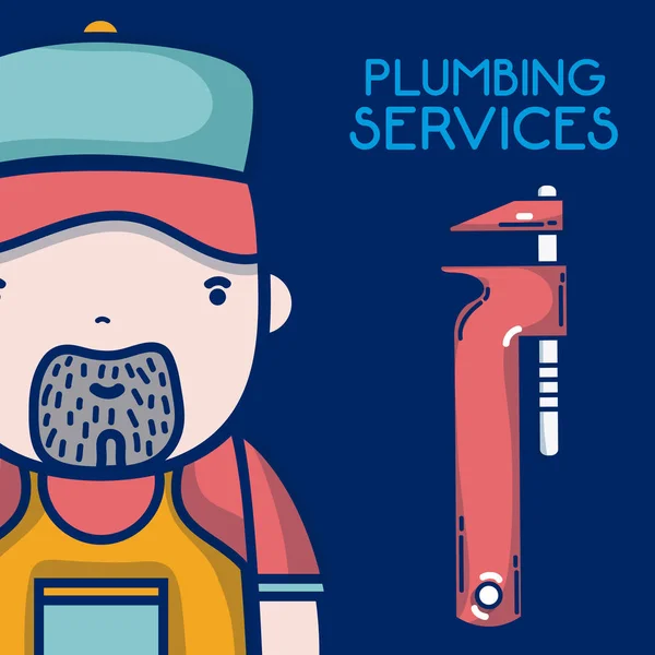 Plumbling 서비스 개념 — 스톡 벡터