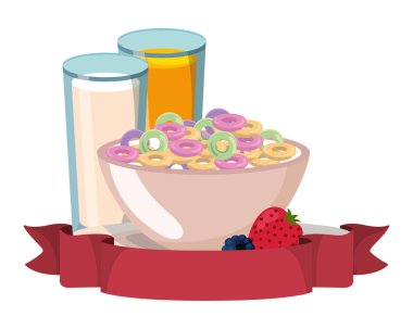 lezzetli lezzetli breakfast çizgi film