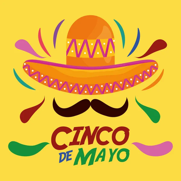 şapka meksika ile cinco de mayo kutlama