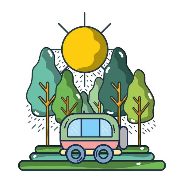 Seyahat ve yaz çizgi film