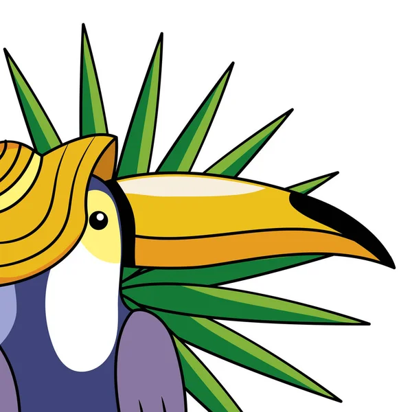 Lindo tucano dibujos animados — Vector de stock