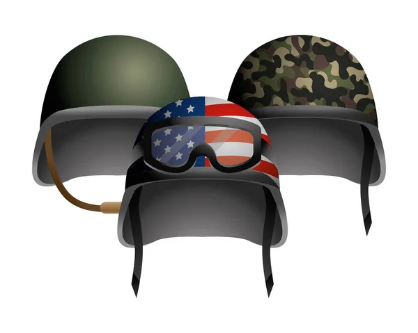 Icona casco militare — Vettoriale Stock