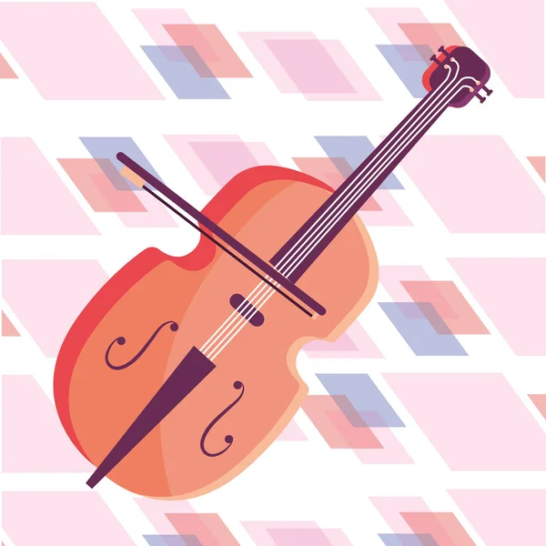 Ícone de violoncelo isolado — Vetor de Stock