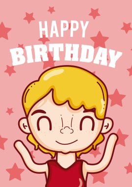 Mutlu Doğum günü çocuğu kartı
