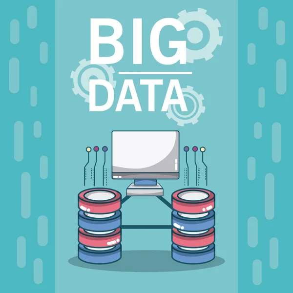 Концепция больших данных — стоковый вектор