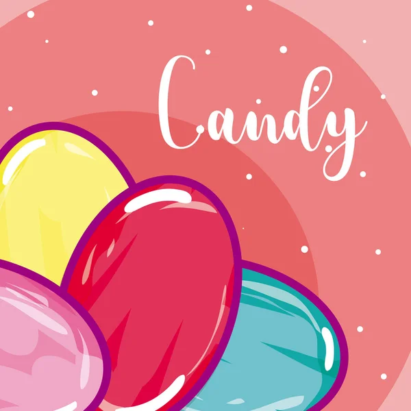 Koncepcja przekąska Candy — Wektor stockowy