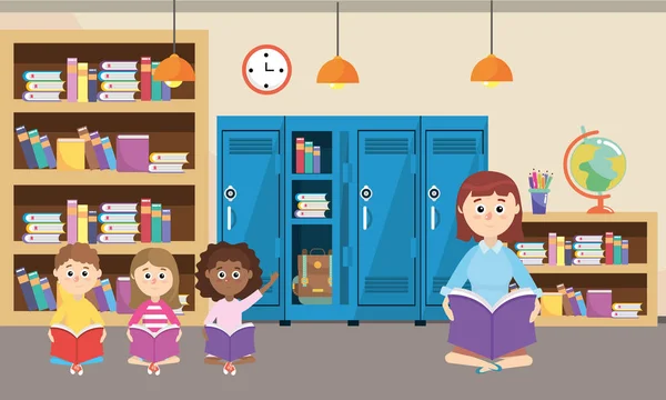 Zeichentrickfilm für die Grundschule — Stockvektor
