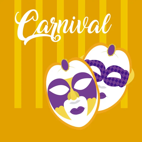 Maska karneval koncept — Stockový vektor