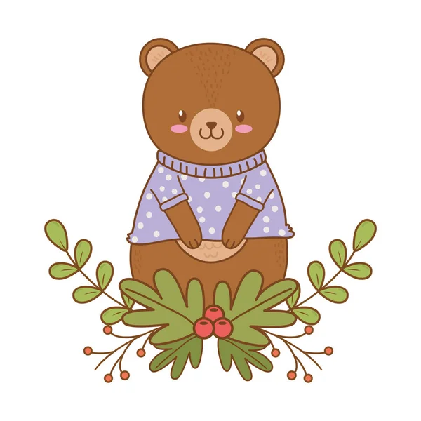 Симпатичный лесной медведь — стоковый вектор