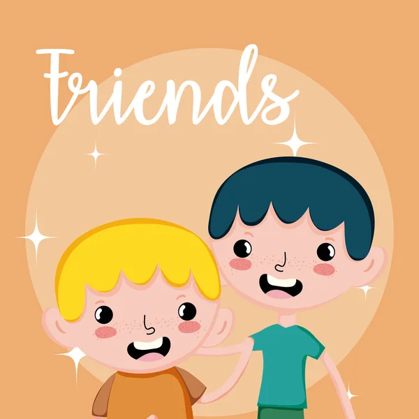 My friends cute cartoons — Stock Vector