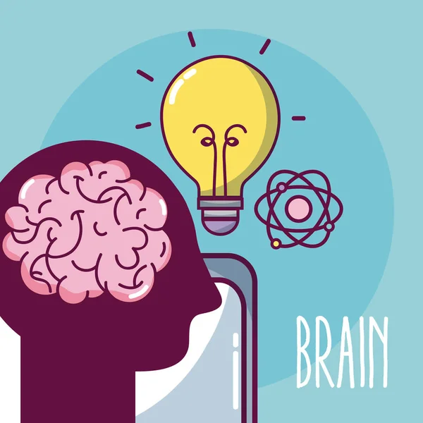 Brain and intelligence concept — Stock Vector