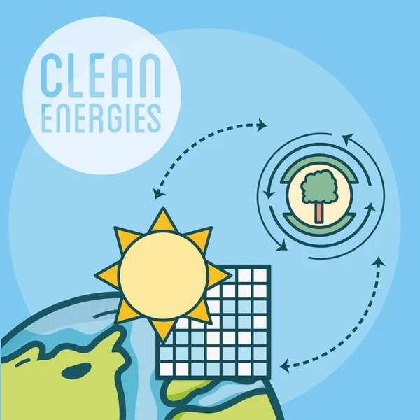 깨끗 하 고 녹색 에너지 — 스톡 벡터