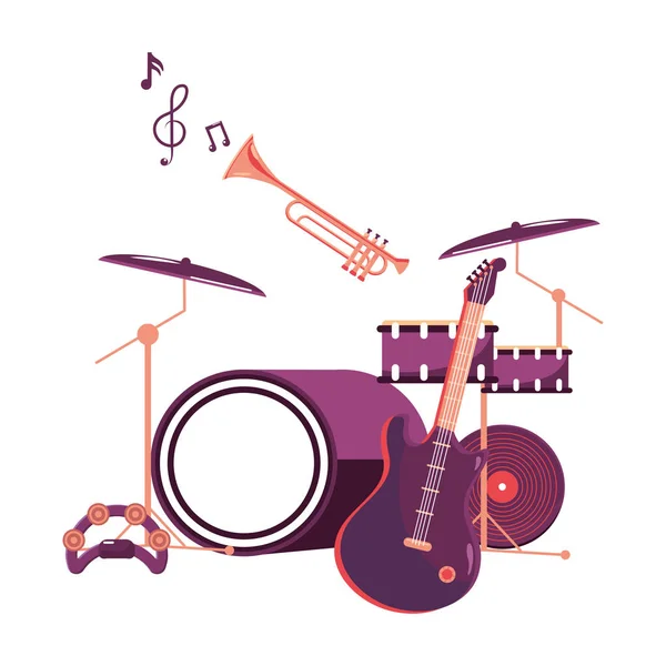 Musikinstrument Cartoon — Stockvektor