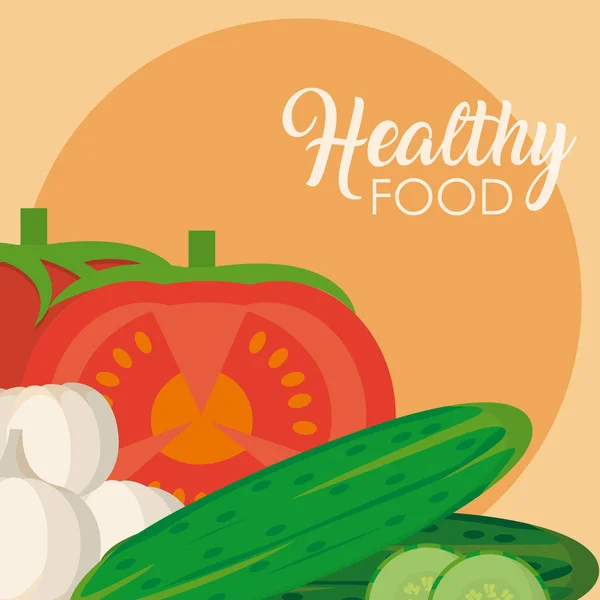 Zdrowa koncepcja żywności — Wektor stockowy