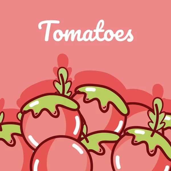 Pomodori verdure naturali — Vettoriale Stock