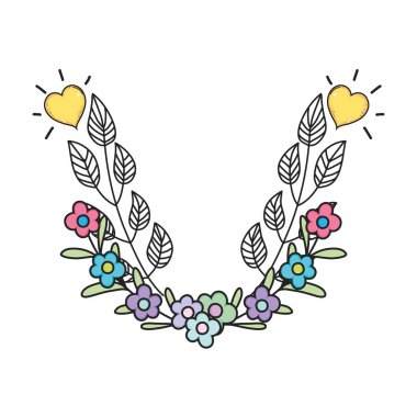 güzel çiçekler dekoratif simgesi