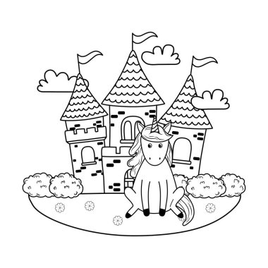 şirin peri masalı unicorn castle peyzaj ile