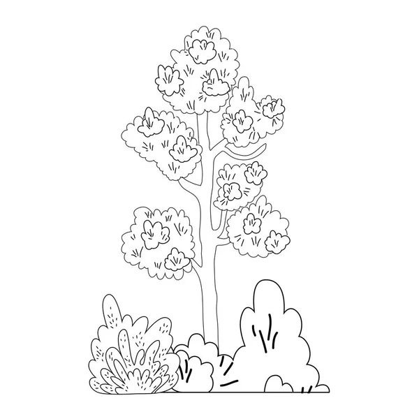 Roślina drzewna z ogrodem — Wektor stockowy