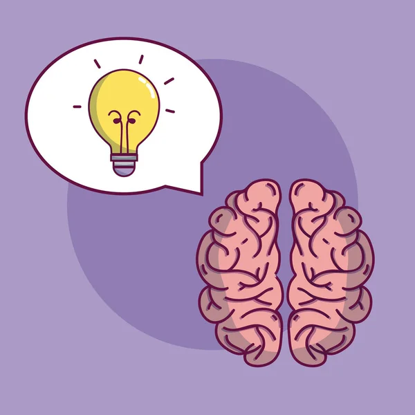 Cérebro e conceito de inteligência —  Vetores de Stock