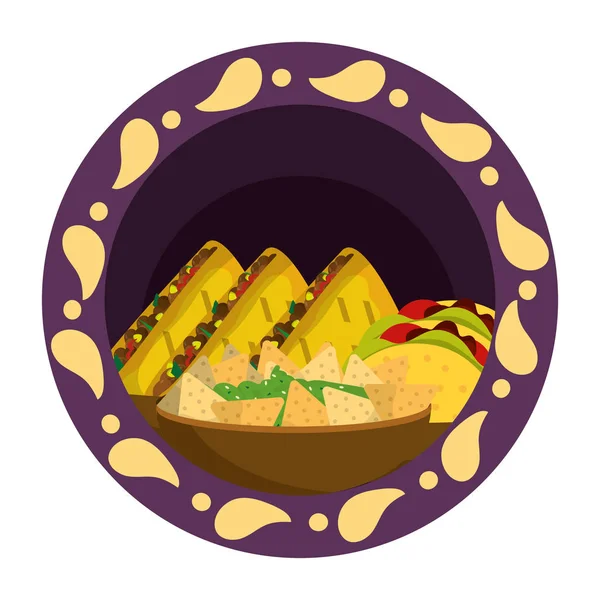 Gabungan makanan Meksiko - Stok Vektor