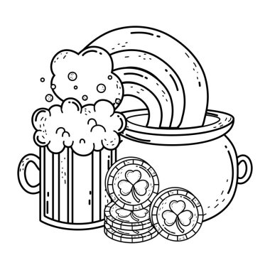 kavanoz bira ve gökkuşağı Aziz Patrick gün