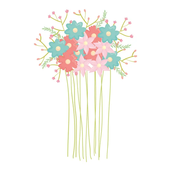 Hermosas flores decoración del jardín — Vector de stock