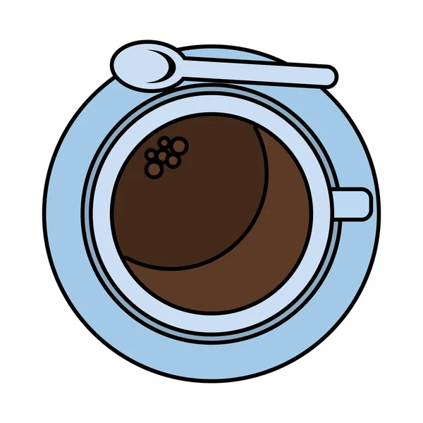 Porzellan Kaffeebecher Karikatur — Stockvektor