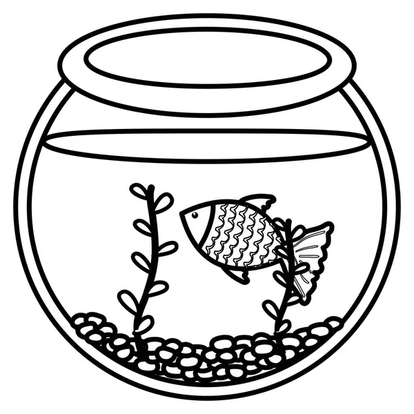 Рибний тварина в акваріумі — стоковий вектор