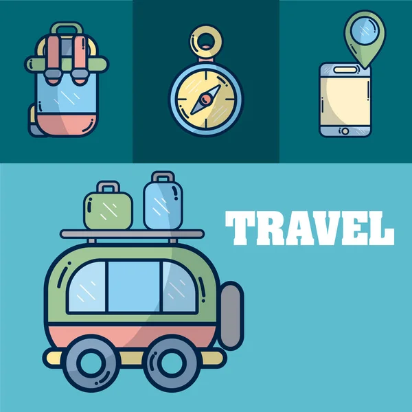 Travel and vacations — Stock Vector