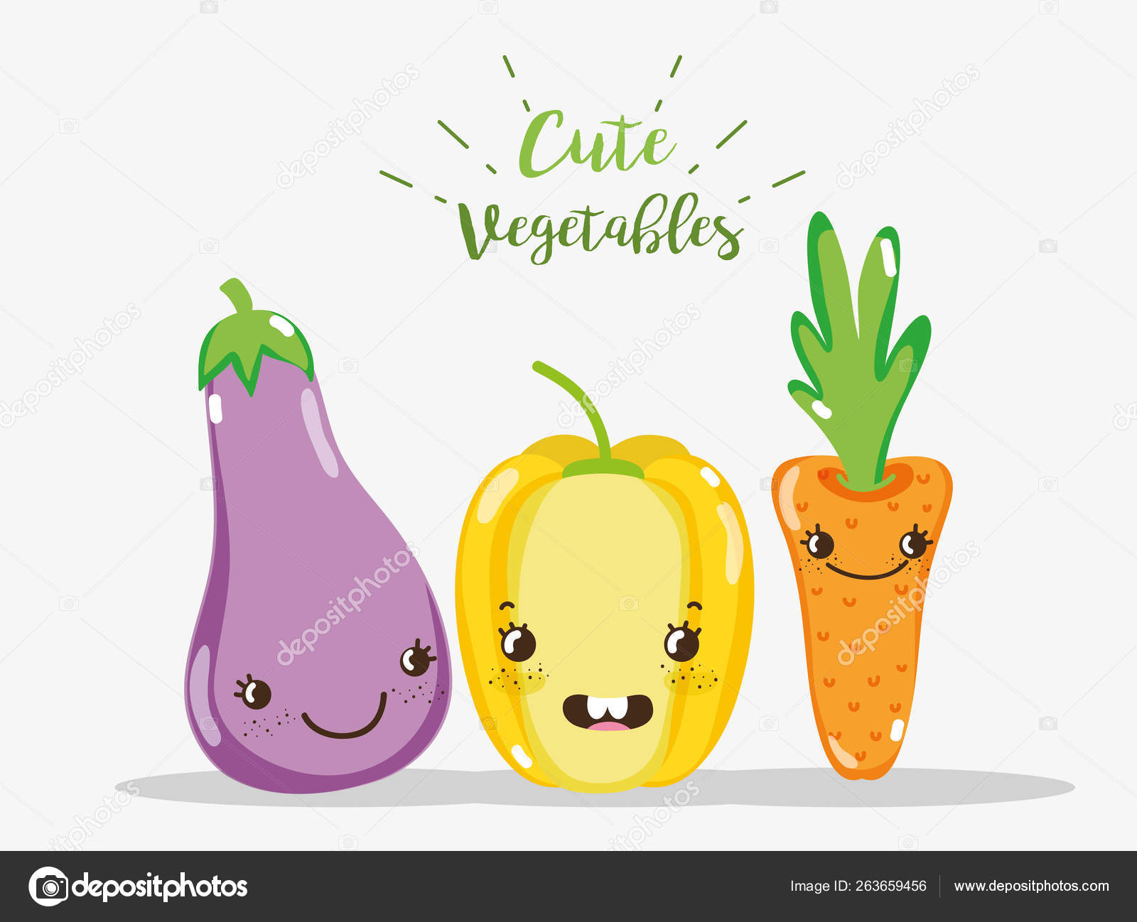 Cute vegetables cartoons Stock Vector Image by ©stockgiu 263659456