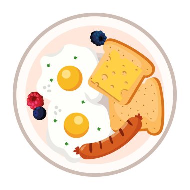 lezzetli lezzetli breakfast çizgi film