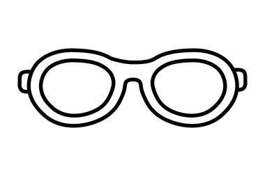 Gözlük objektif karikatür