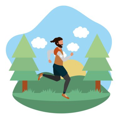 fitness egzersiz karikatür