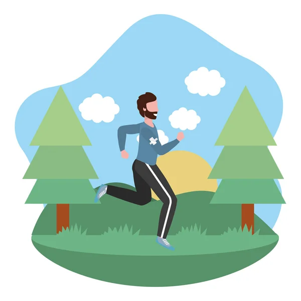 Ejercicio de fitness dibujos animados — Vector de stock