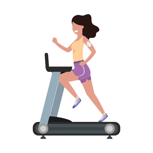 Exercício de fitness desenhos animados — Vetor de Stock