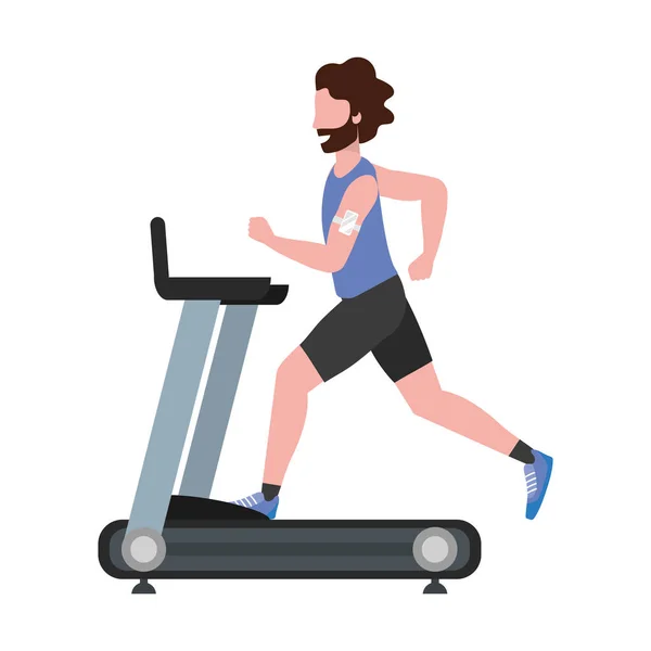 Exercício de fitness desenhos animados — Vetor de Stock