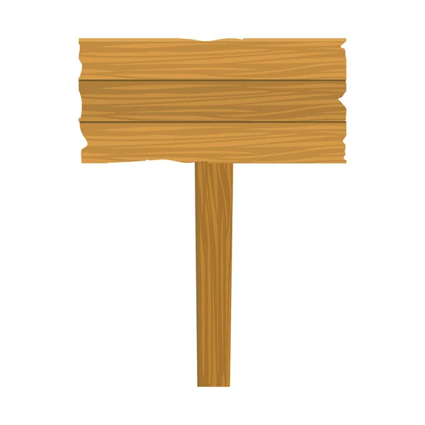 Panneau en bois dessin animé — Image vectorielle