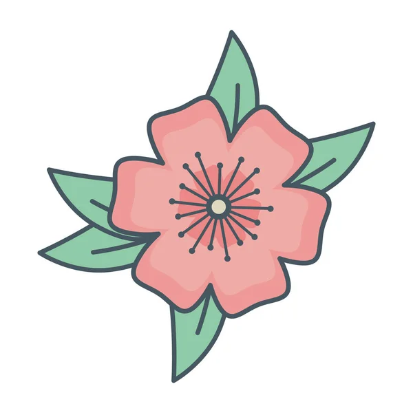 Vacker natur blomma tecknad — Stock vektor