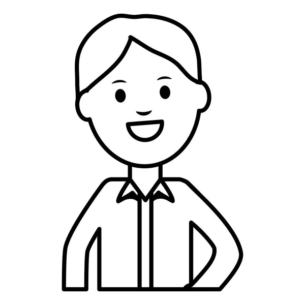 Jonge zakenman avatar karakter — Stockvector
