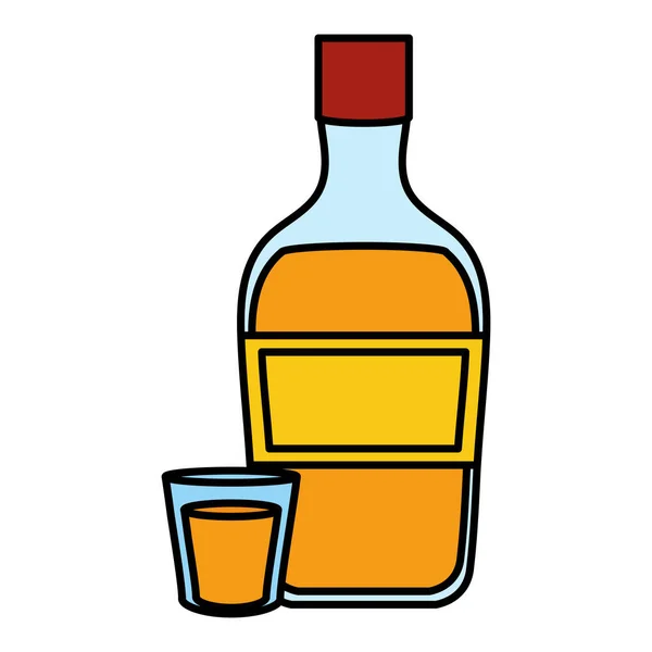 Tequila sticla alcool icon — Vector de stoc