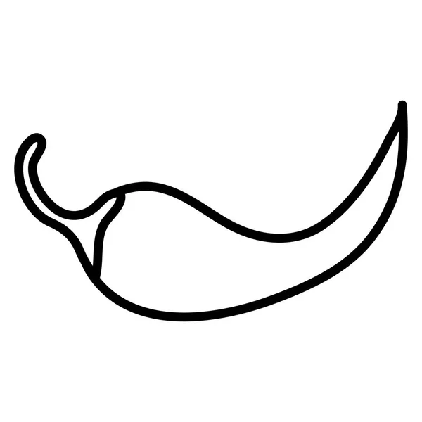 Chilli papriček zeleninová ikona — Stockový vektor