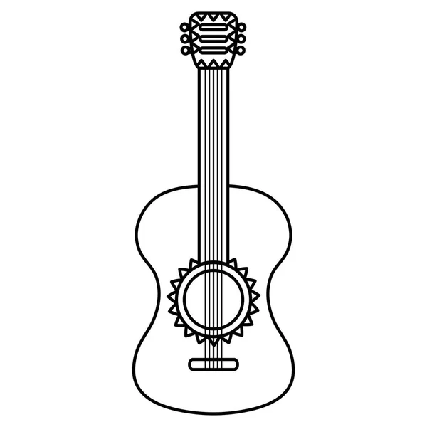 Gitarr instrument musikalisk ikon — Stock vektor