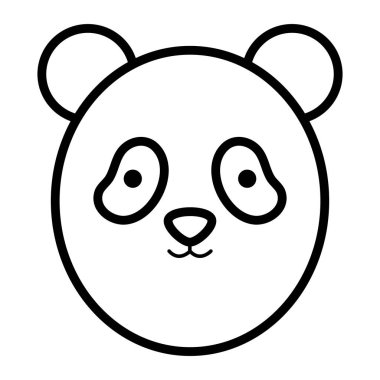 sevimli ayı panda baş çocuksu karakter