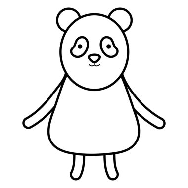 sevimli ayı panda çocuksu karakter