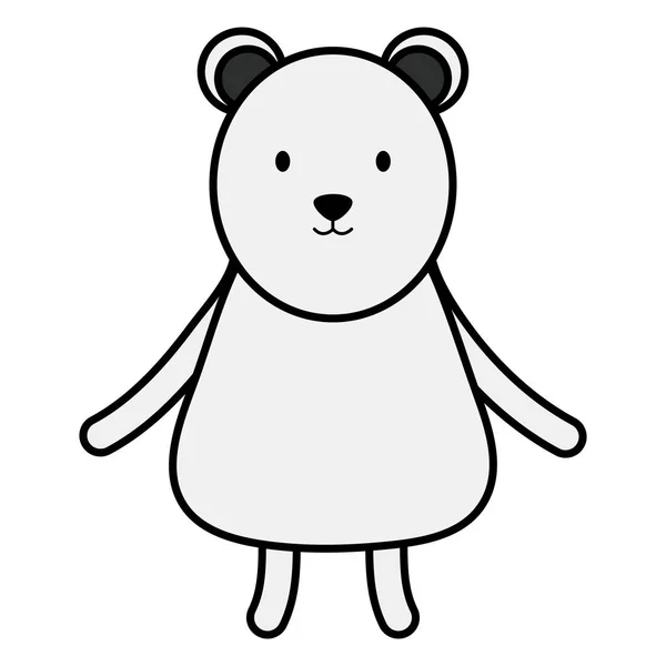 Cute polar bear childish character — Stock Vector