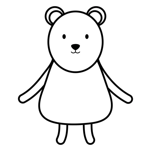 Mignon ours polaire caractère enfantin — Image vectorielle