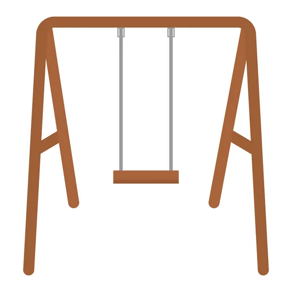 Swing icono aislado de madera — Archivo Imágenes Vectoriales