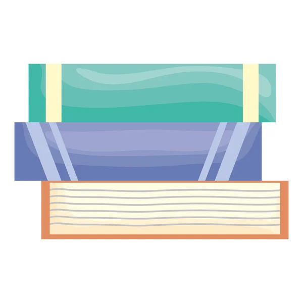 Pila de libros de texto icono — Vector de stock