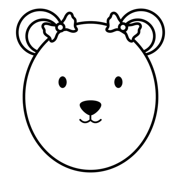 Urso polar fêmea bonito personagem infantil —  Vetores de Stock